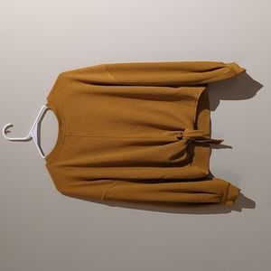 H&M long sleeve bow tie shirt